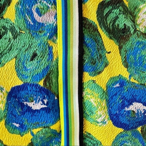 LAST CHANCE Tracy Reese Silk Bodycon Dress in Hot Sunshine Rose Racing Stripes 4 - Picture 5 of 12